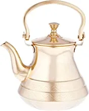 Al Saif Stainless Steel Arabic Tea Kettle Set Size: 1.2 Liter, Color: Gold