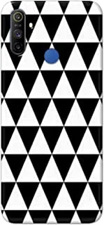 Jim Orton matte finish designer shell case cover for Realme C3-Triangular Pattern White Black