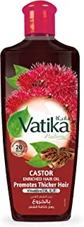 Vatika Naturals Castor Enriched Hair Oil 200ml | Promotes Volume & Thickness | Strengthen, Moisturize & Condition Hairs