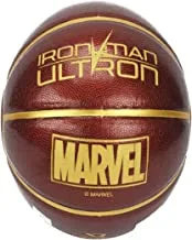لعبة كرة السلة Marvel Iron Man 19014-I من JOEREX - لأطواق اللعب الداخلية أو الخارجية - مقاس 7 - أحمر
