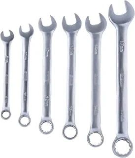 Lawazim Combination Wrench Set 6 Piece Silver|Wrenches|Combination Wrenches|Ratcheting Wrench Set|Steel Wrench Set |Metric Wrenches with Rolling Pouch