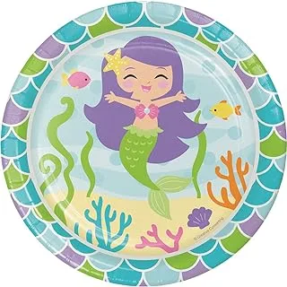 Creative Converting Mermaid Friends Luncheon Plate 8 Pieces