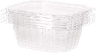Hotpack Crystal Clear Containers, 5 Pieces, 12 Oz.