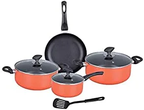 Royalford Cookware Set of 8, Orange, RF7777