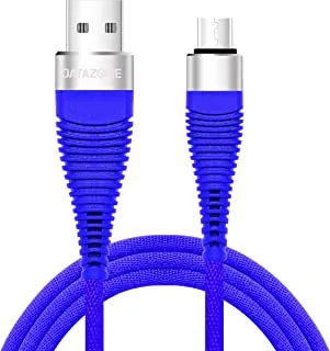 كابل شحن ونقل بيانات USB ، نوع مايكرو متوافق مع هواتف أندرويد. داتازون أزرق DZ-SM01B