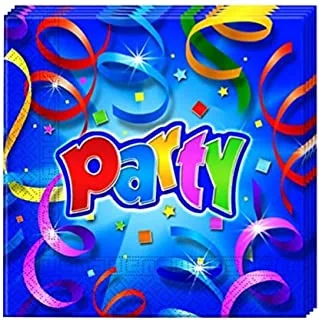 PARTY STREAMER 2PLY PAPER NAPKINS 33X33CM 20CT