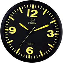 Dojana Wall Clock, Dwg149-Black-Yellow