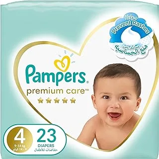 Pampers Premium Care, Size 4, Maxi, 9-14 kg, Mid Pack, 23 Taped Diapers