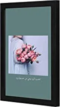 LOWHA love flowers Wall art wooden frame Black color 23x33cm By LOWHA