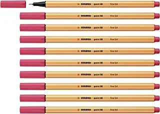 Fineliner - STABILO point 88 Box of 10 Strawberry Red