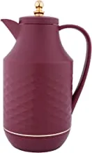 Al Saif Deva Coffee And Tea Vacuum Flask, 1 Liter, Matt Burgundy