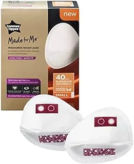 Tommee Tippee Made For Me Disposable Breast Pads 40pcs Wrapped In Pairs Medium Size