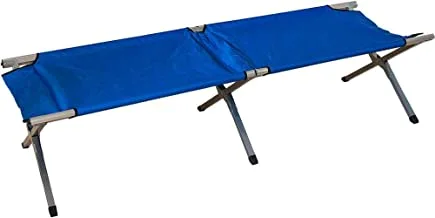 ALSafi-EST Aluminum alloy canvas foldable Bed - Blue