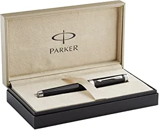 Parker Premier Rollerball Pen| Deep Black Lacquer With Silver-Plated Trim| Gift Box| 4611, S0887870