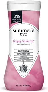 Summer'S Eve Cleansing Wash | Simply Sensitive | 15 Ounce | Pack of 1 | Ph-Balanced, Dermatologist & Gynecologist D