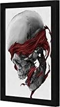 LOWHA blind skull Wall art wooden frame Black color 23x33cm By LOWHA