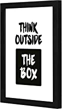 LOWHA LWHPWVP4B-497 think outside the box Wall art wooden frame Black color 23x33cm By LOWHA