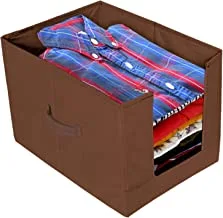Kuber Industries Shirt Stacker|Baby Clothes Organizer|Drawer Closet Organizer|Cloth Storage Box|BROWN