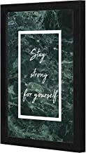 LOWHA LWHPWVP4B-404 Stay strong for yourself Wall art wooden frame Black color 23x33cm By LOWHA