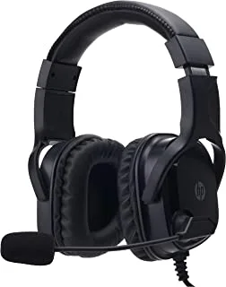 Hp Stereo Headphone With Led Dhe-8004 - Black, Wired
