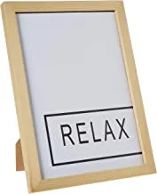 لوحة جدارية لووا ريلاكس مع مقلاة خشبية بإطار جاهز للتعليق للمنزل ، غرفة النوم ، غرفة المعيشة والمكتب ، ديكور المنزل مصنوع يدويًا ، لون خشبي 23 × 33 سم من LOWHA