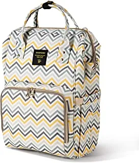 SUNVENO Diaper Bag-Solid Color Yellow Wave