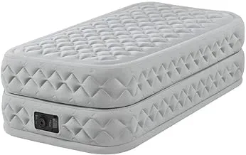 Intex Single Size Supreme Air-Flow Airbed with Built-in Electric Pump - 64464 - grey