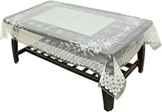 Kuber Industries Floral Pvc 4 Seater Center Table Cover - Cream (Ctktc03502) Standard
