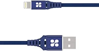 Promate Nervelink-I Ultra-Slim With Lightning Cable, 1.2 Meter Length, Blue