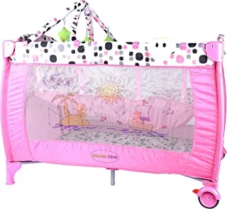 Golden Toys Baby Bed and Playard, Pink, 55114