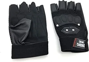 Jsheng Fitness Half Finger Gloves, Black - A21
