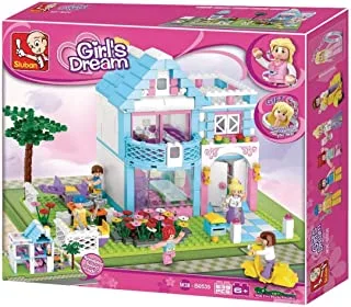 Sluban Girl's Dream Series - Family House Building Set 539 PCS with 5 Mini Figures - For Age 6+ Years Old