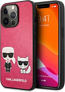 CG MOBILE Karl Lagerfeld PU Leather Case Karl & Choupette Bodies Embossed For iPhone 13 Pro Max (6.7