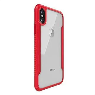 Whygosh Glass Hybrid, Back Cover Mobile Case, For Iphone X, Red