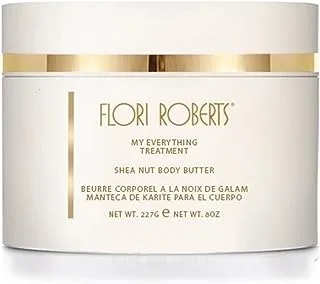 Flori Roberts Premium Body Butter Moisturizer with Shea Nut, Mango Seed Butter, Aloe Vera | Intense Hydration for All Body Areas | Caramel Vanilla Scent | Phthalate Free & Anti-Aging Benefits | 227G