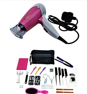 Max Elegance Set Of Beauty Bag Tools With Hair Dryer, Hair Care, Skin Care And Nail Care, 32 Pieces - Pack Of 1