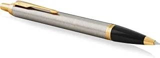 PARKER 8369 IM Brushed Trim Ballpoint Pen Gift Box, Metal Gold