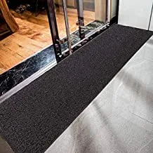 Kuber industries rubber 1 piece floor mat door mat 2x6 feet (brown)