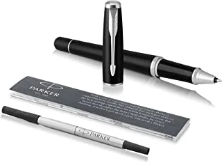 Parker Urban Muted Black and Chrome Trim| Rollerball Pen|with Medium Point Refill|Gift Box|9256