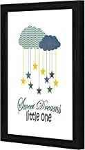 LOWHA sweet dreams little one Wall art wooden frame Black color 23x33cm By LOWHA