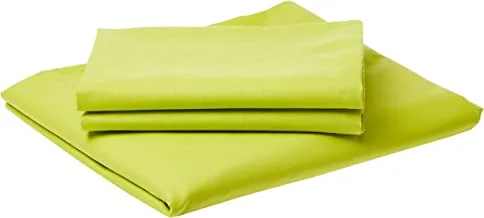 IBed home Solid Bedsheets 3 Pieces Bedding Set, Cotton, King, Green, H23.2 x W29.6 D3.4 cm