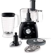 PHILIPS Viva Collection Food Processor with PowerChop Technology, 600W, HR7631/90, Black