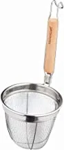 KitchenCraft Stainless Steel Noodle Dumpling Basket Strainer with Wooden Handle