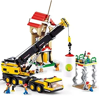 Sluban Town Series Crane Truck Building Blocks 767 PCS , for Ages 6+ Years Old