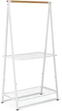 Brabantia - Linn Clothes Rack - Multi-Functional - Space Saver - Adjustable Shelves - Wardrobe Hanging - Drying Rack - Freestanding - Stable - White - Large
