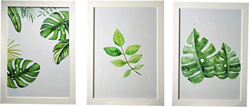 3 Prints on Canvas with Wood Frame By Lowha 32X22 cm - Art-1250