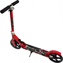 Funz Scooter for Kids Ages 6-12 and Up and Scooter For Adults, Big Wheels, Adjustable Handle, Rear Fender Brake Foldable Kick Scooters for Teens, Red, Medium, TO-50002256