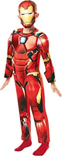 Rubie's 640830S Official Marvel Avengers Iron Man Deluxe Child Costume-Small Age 3-4, Height 104 Cm, Boys, One Size
