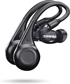 Shure AONIC 215 ، سماعات أذن لاسلكية حقيقية عازلة للصوت ، الجيل الثاني ، تقنية عزل الصوت ، تصميم مريح فوق الأذن وملاءمة آمنة ، أسود