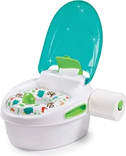 Summer Step By Step Potty, Neutral  – 3-In-1 Potty Training Toilet – Features Contoured Seat, FlUShable Wipes Holder And Toilet Tissue Dispenser